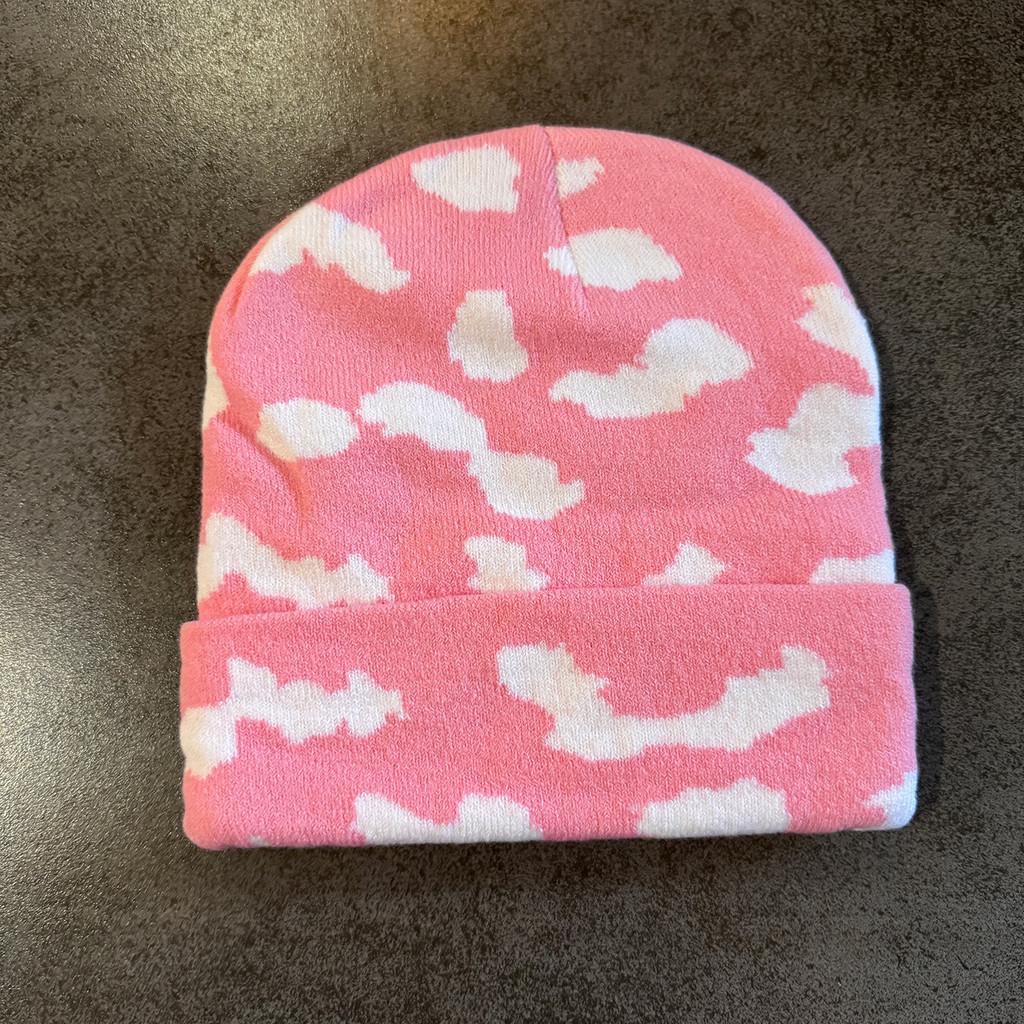 Cloud Print Knit Beanie With Warmth For Winter Outdoor Men Women