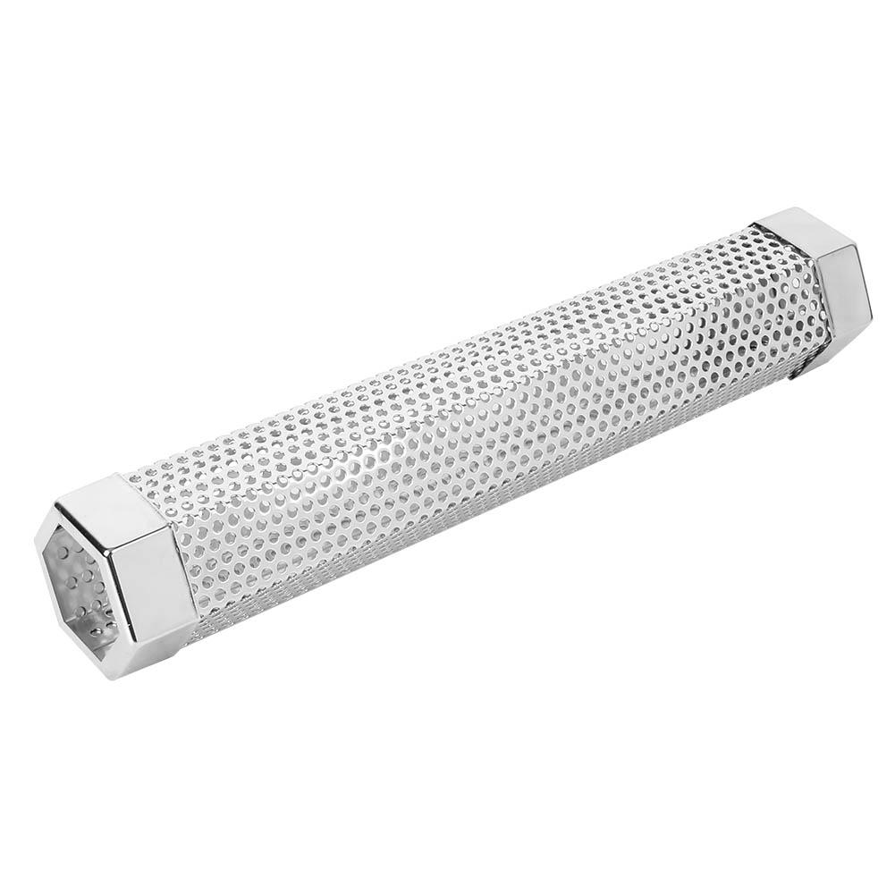 12in Stainless Steel BBQ Smoked Pipe Hexagonal BBQ Smoked Tube with Brush Hook