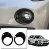 For BMW X1 2016- 2018 F48 Gloss Black Front Fog Light Lamp Ring Trim 2pcs