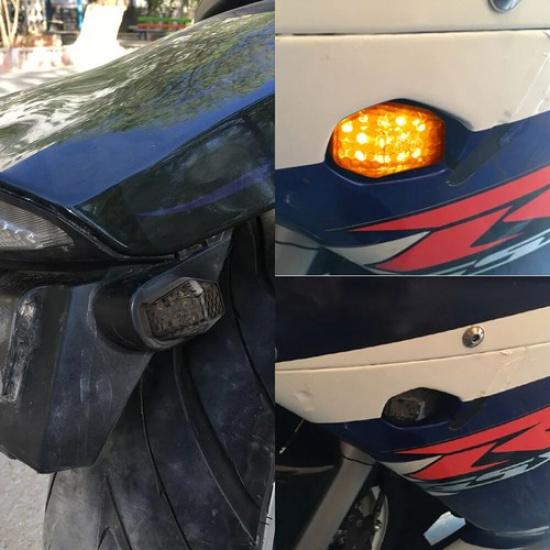 2x Smoked Flush LED Turn Signal For 2000 2001 2002-2005 Suzuki GSXR 600/750/1000