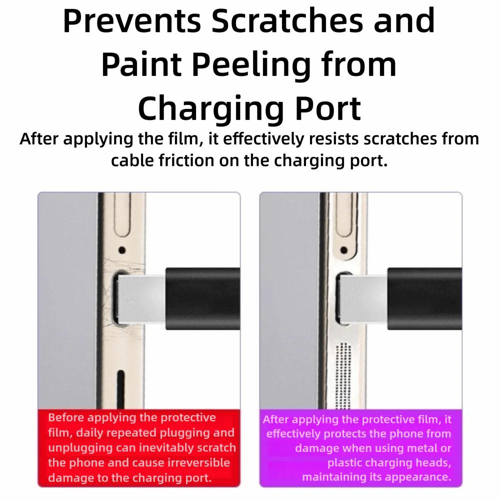 1/2/4PCS Metal Material Metal Dustproof Net Charging Port Protection for Galaxy S25/S25+/S25 Ultra/S24/S24+/S24 Ultra/S23 Ultra