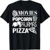 Film Dekoration Filme Popcorn Pyjama Pizza Filmabend Party T-Shirt