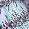 (3 colors) 1m x 23.5cm Floral Embroidery Lace, Embroidered Mesh lace fabric for Lingerie, Bra, Underwear, Dress, Doll, Home Decro and Crafting