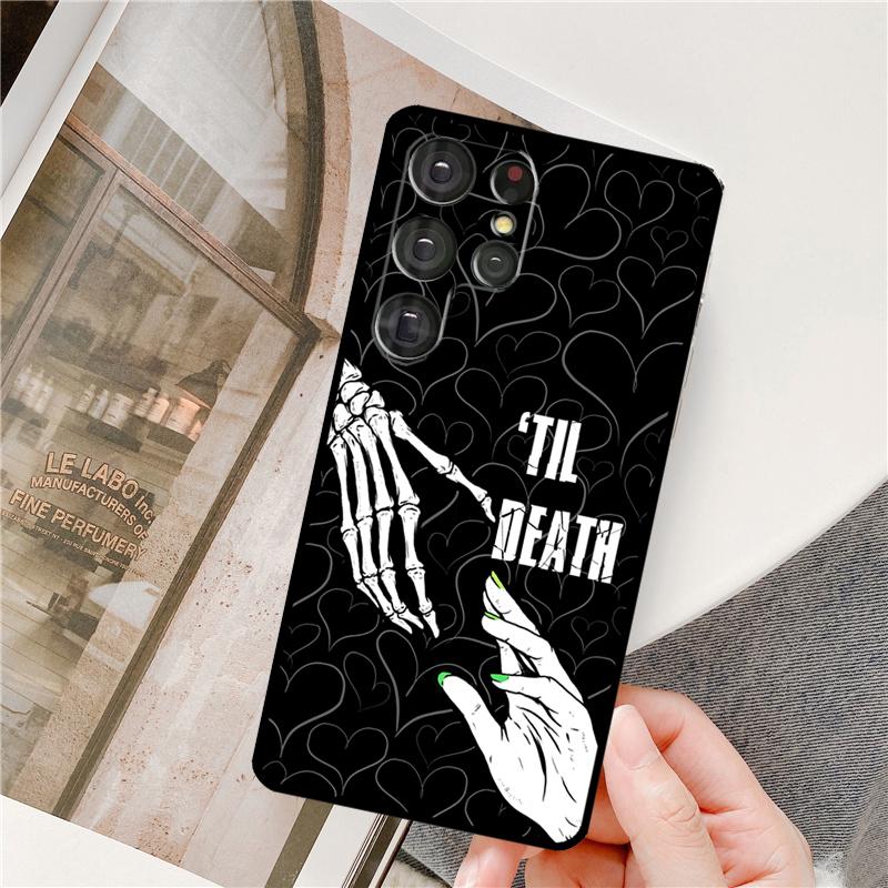 Skelett Totenkopf Kunst Handyhülle Für Samsung Galaxy S24 Ultra S9 S10 S20 S22 S21 Plus S23 FE S25 Ultra Vollabdeckung