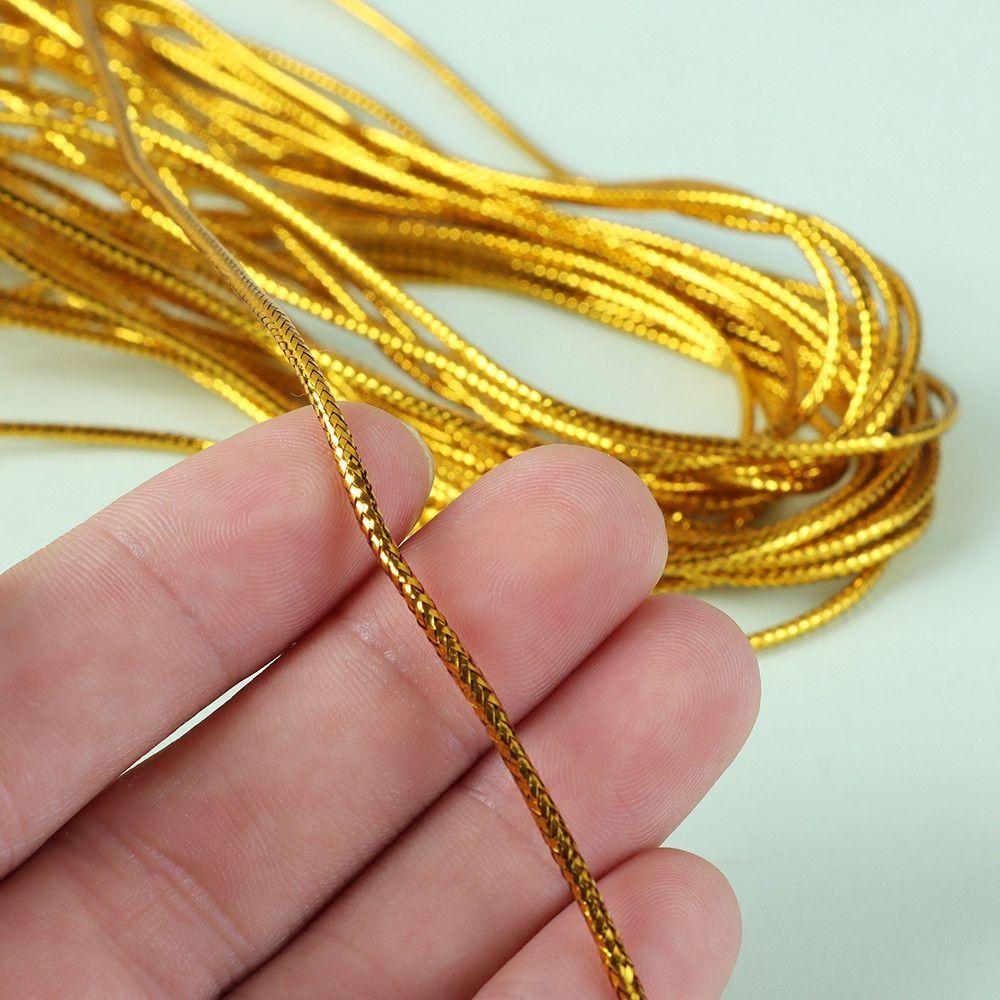 Gold Silver Color Gifts Packing String Thread 1.5mm Diameter Braiding Cord  for Jewelry Making