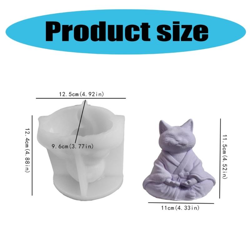 Tier Katzen Statue Silikonformen für Kerzen Seifenherstellung 3D Tierform Silikon Kerzenformen für Epoxidharz