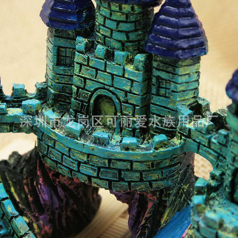 Aquarium Resin Crafts: Antique Small Castle Fish Tank Decoration
