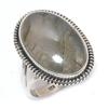 Natural Labradorite Gemstone Handmade 925 Solid Silver Jewelry Ring Size 9 Z4N51