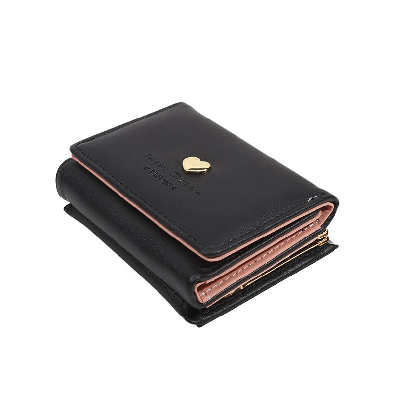 Fashionable Compact Short Wallet Women Cute Mini Folding Wallet Multiple Card Slots Credit Card Holder