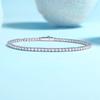 JIUZUAN S925 Zilver Moissanite Tennisarmband voor Vrouwen Eenvoudig Rijontwerp Elegante Sprankelende Sieraden voor Dagelijks Gebruik