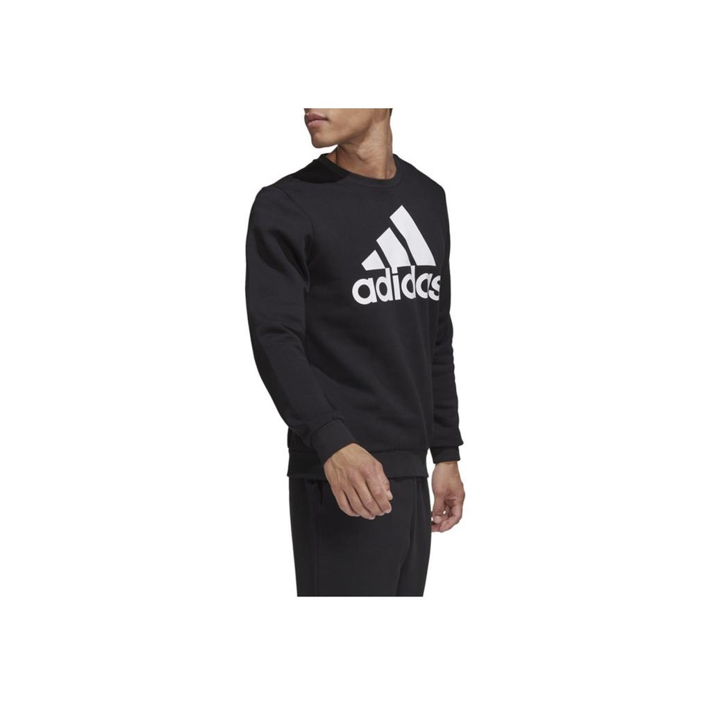 Adidas Sport-Pullover-Sweatshirt mit großem Logo-Print für Herren, Oberteile, Schwarz GK9074