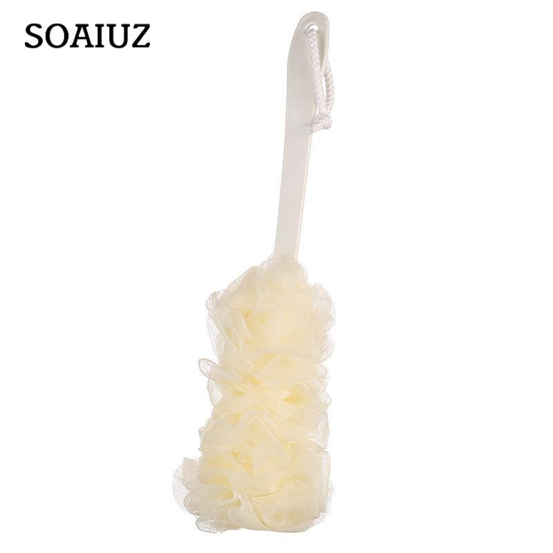 1 st Långt handtag Hängande mjukt nätrygg Body Bad Dusch Scrubber Borste Svamp För Badrum Dusch Borste