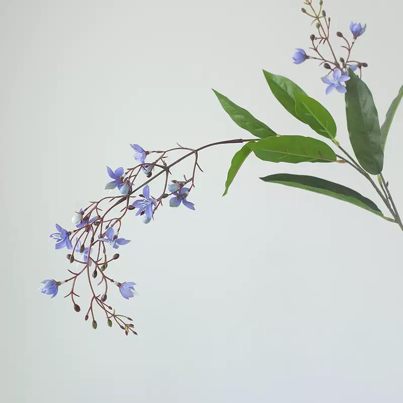 New Purple Jasmine Artificial Hanging Flower White Flowers Like Real Hanging Decoration for Wedding Bridal Bouquet Home Balcony