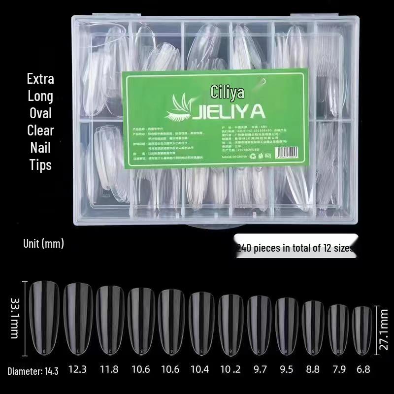 

Ногти Jelia Fairy Длинные типсы Наклейки для ногтевого салона Прозрачные Тонкие Собака Полное покрытие Джинсовые типсы