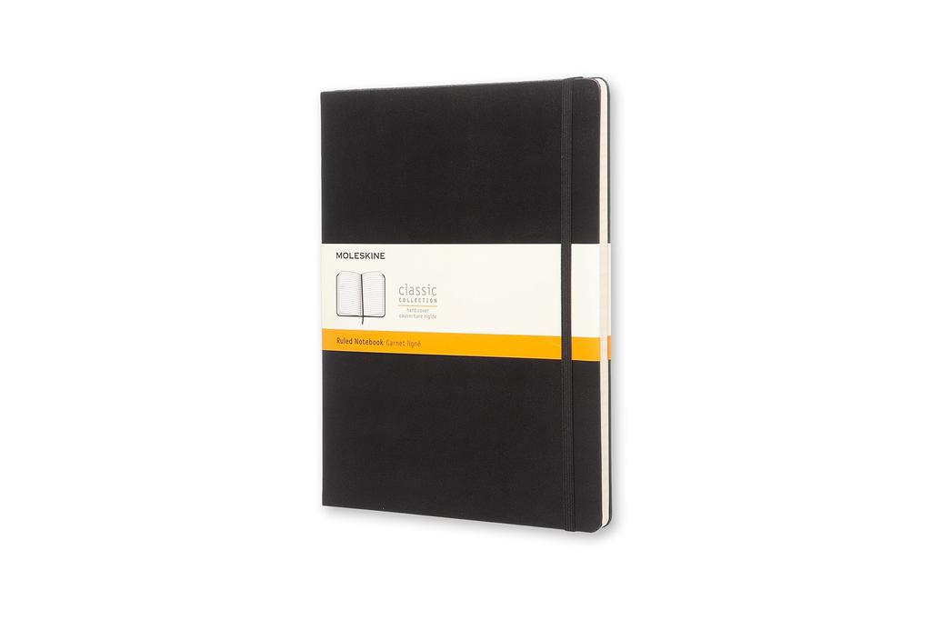 Moleskine Classic QP090 Notebook, Hardcover, Ruled, XL, Black,