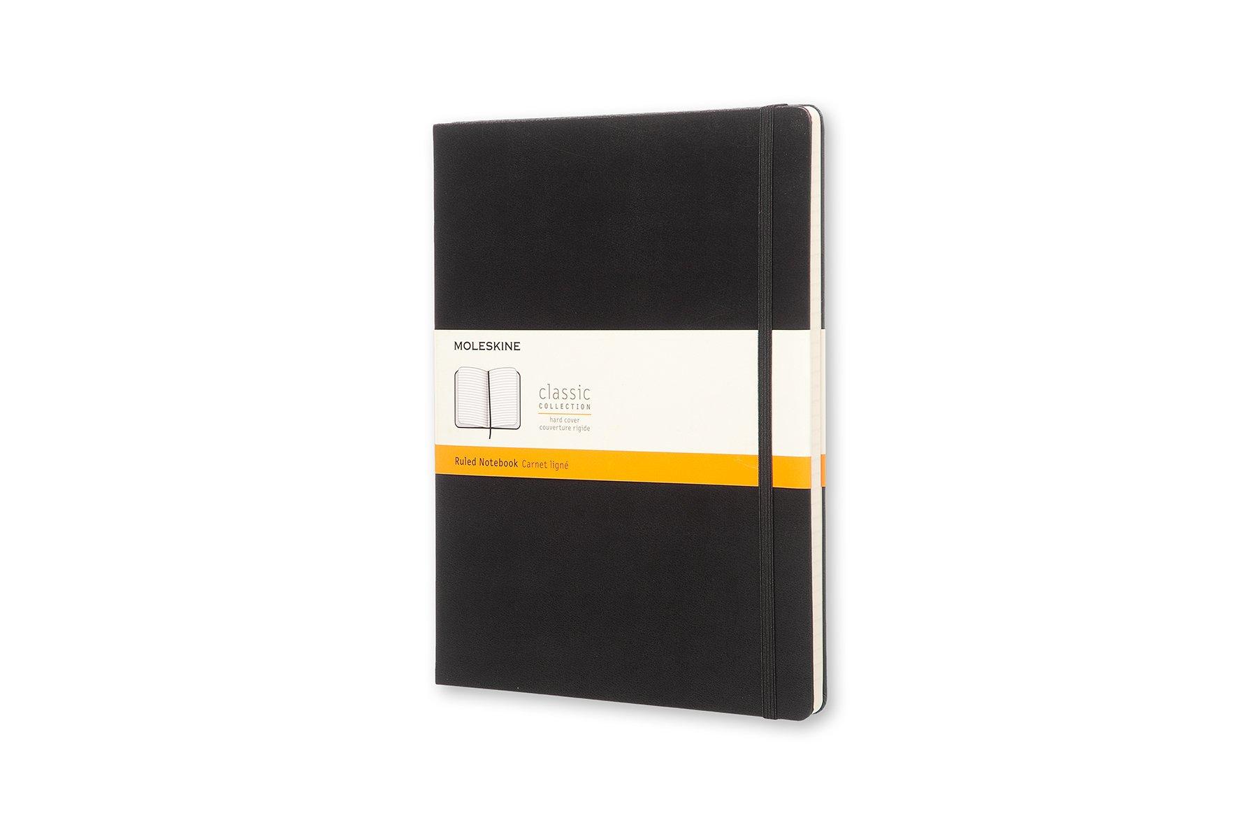 

Moleskine Classic QP090 Notebook, Hardcover, Ruled, XL, Black, чёрный