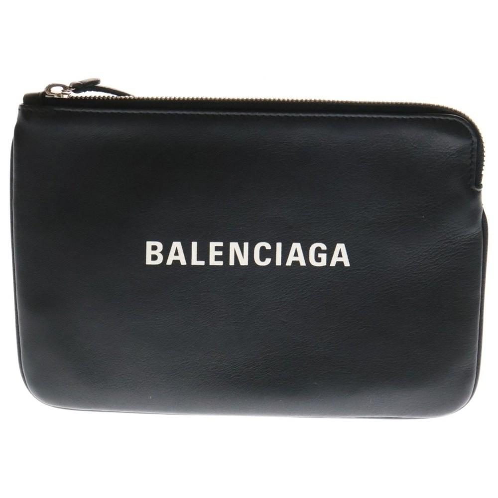 BALENCIAGA EVERYDAY Кожаная косметичка с принтом логотипа Черная 492465 Б/у 0c7c163c5dd43f wbr/ 7f0 Унисекс Футболка M