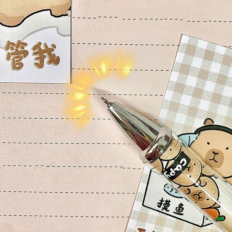 Capybara Pres Kalem Karikatür Sevimli Rulo Kağıt Jel Kalemler Öğrenci 0.5Mm Hızlı Kuruyan Yazma Kalemi Kawaii Yaratıcı Kırtasiye Malzemeleri