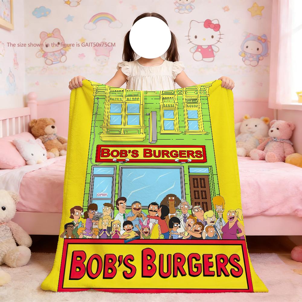 Blanket For B-Burgers Soft Throw Cartoon Blanket for Picnic Bed Sofa Funny Home B-Bobs Bedroom Cozy Warm Comfortable 75x90cm