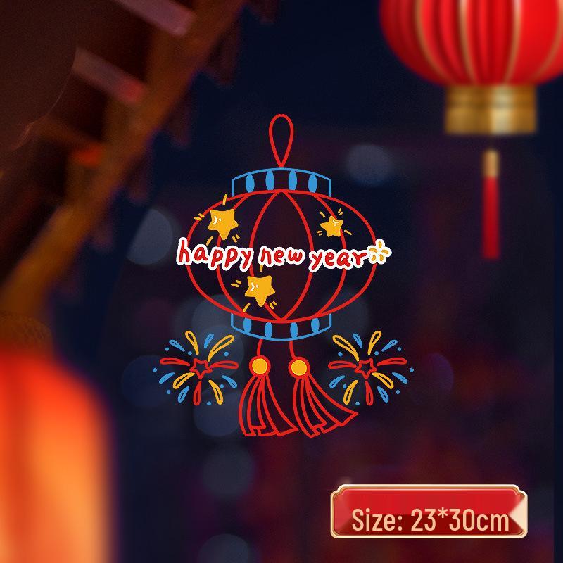 2025 Chinese New Year 'Year of the Snake' Electrostatic Window Sticker Decoration