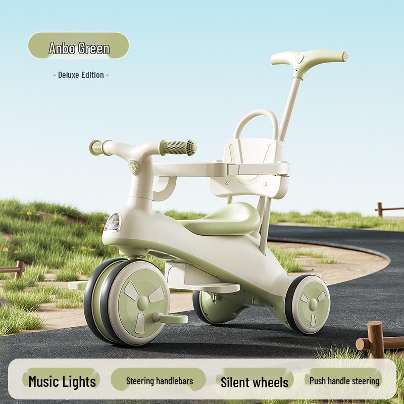 Multi-Functional Unisex Children's Tricycle: 3-in-1 Ride and Push for Ages 1 and Up