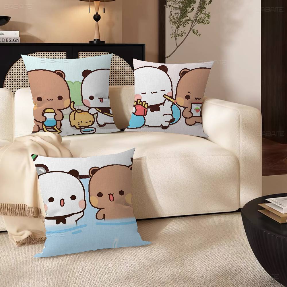 Bubu And Dudu Cute Cartoon Pillow Cushion Cover Pillowcase Living Room Sofa Home Decor Customized