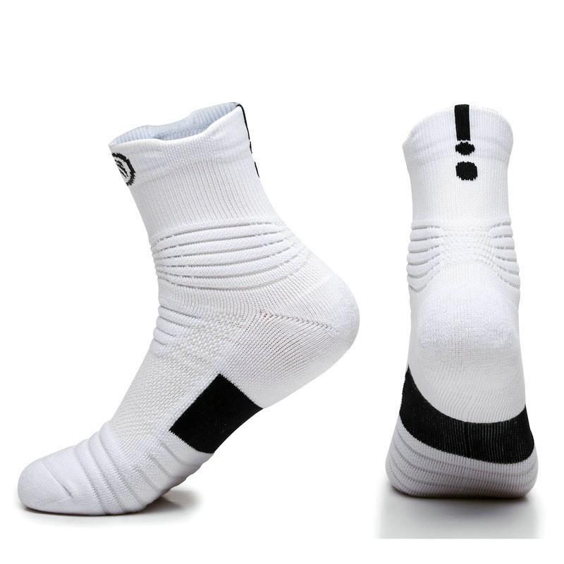 Calcetines de Baloncesto Elite para Hombre de Media Caña - Parte Inferior de Rizo Extra Grueso para Correr y Deportes