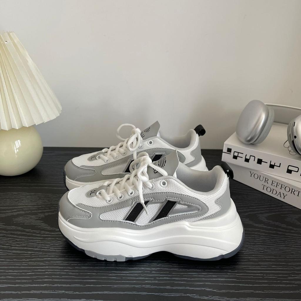 Harajuku ulzzang summer platform mesh dad shoes breathable lightweight sports shoes street photography retro casual shoes tide