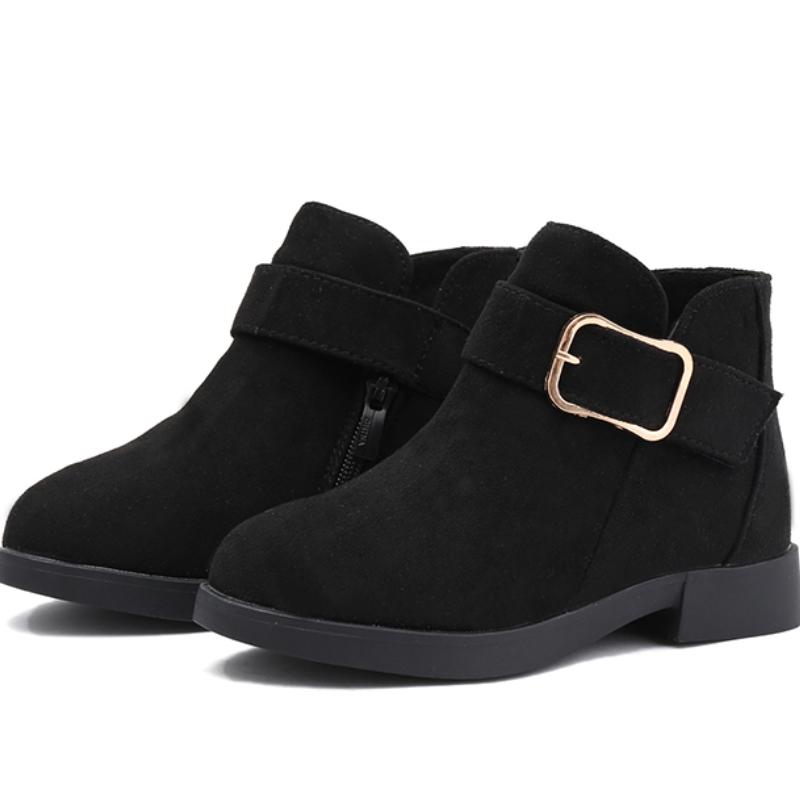 Girls Leather Ankle Boot Waterproof Children High Heel Short Boot Fashion Kids Kid Casual Sneakers Girls Boots Botas Para Niñas