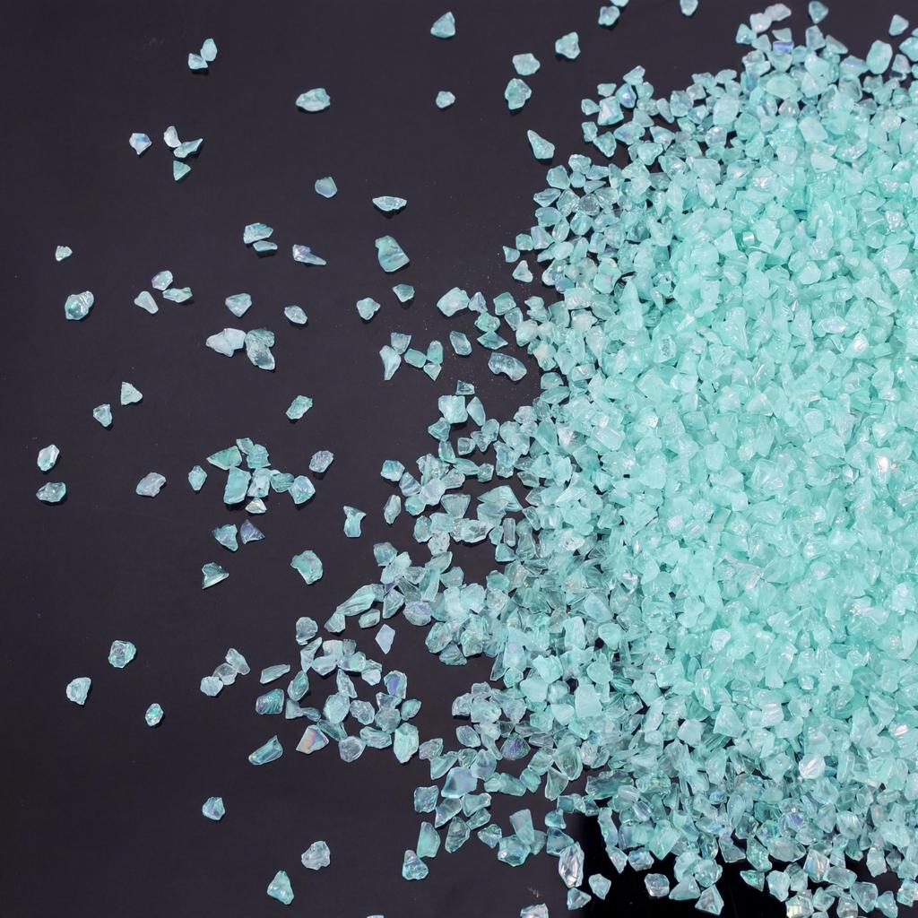 Glass Crushed Stone AB Iridescence