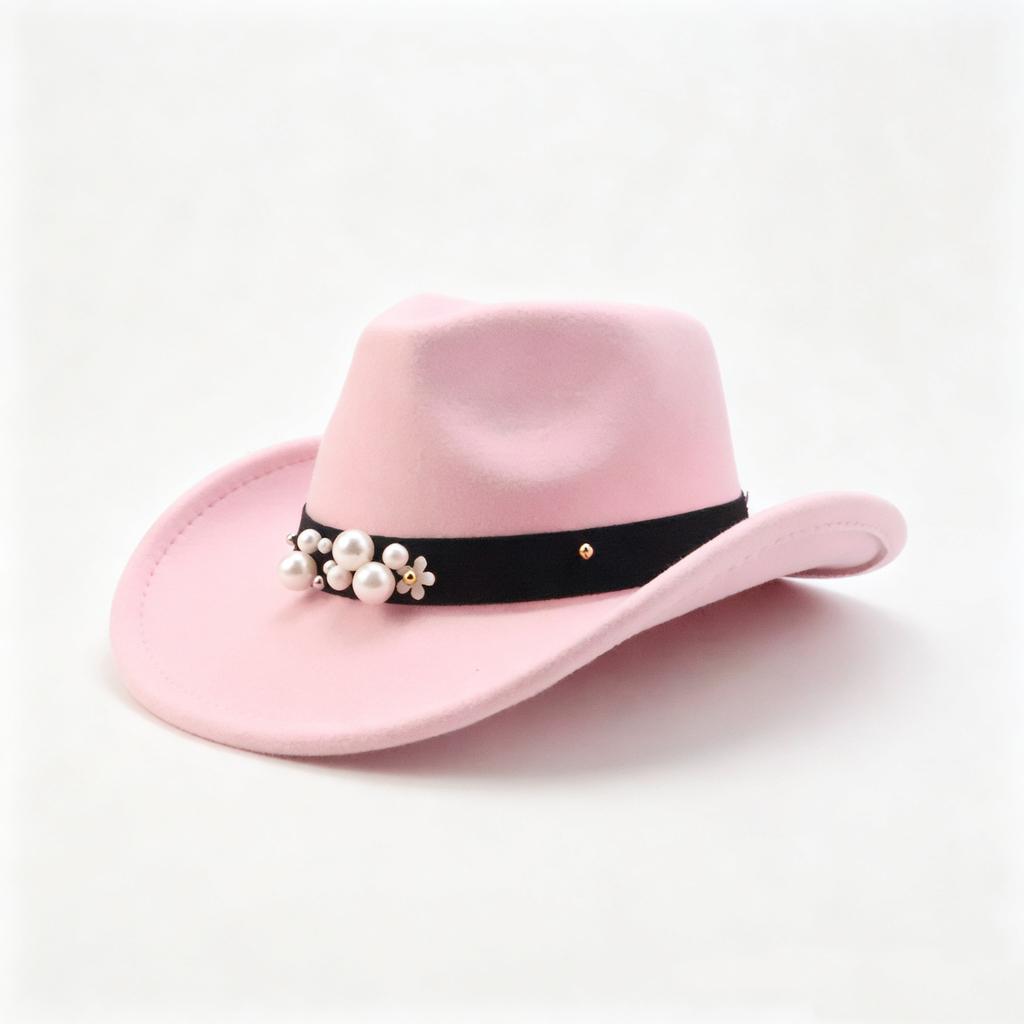 Classic Fashion Men's and Women's Top Hats Versatile Pearl Accessories Party Outdoor Jazz Hat Versatile Gentleman's Hat