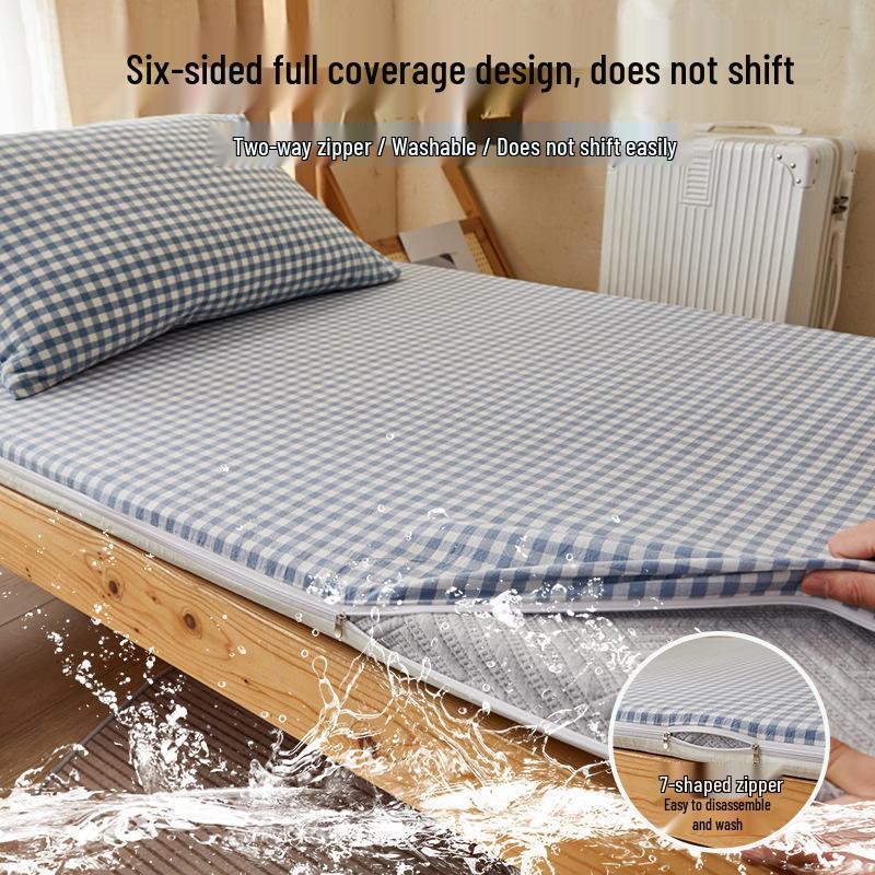 Class A 100% Cotton Zippered Mattress Protector for Student Dormitory - Single Bed, Dustproof Pure Cotton Cover.