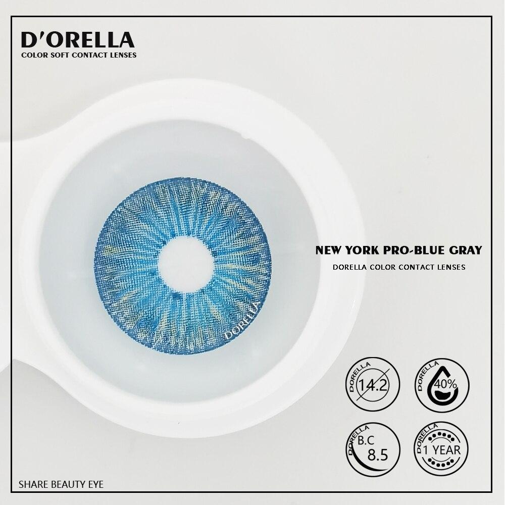 DORELLA 1 Pair (2pcs) NEW Fashion Lenses New York Color Soft Cosplay Contact Lenses for Eyes