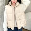 Warm Women's Winter Coat Fashion Stand Collar Loose Autumn Thick Sleeveless Parka Female Short Outerwear