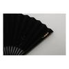 [Hasegawa] Kyoto Folding Fan, Cat Pattern, Black-dyed, Washi Paper Fan, with Pouch, In Gift Box, Mad