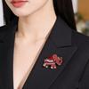 Luxury Rhinestone Elephant Brooches For Women Unisex Enamel Animal Pins Office Party Friend Fashion Gifts Jewelry Accessories