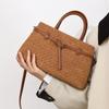 Women's Handbag Matte Bag New Handmade Woven Bag Fashionable Large Capacity Shoulder Bag Women