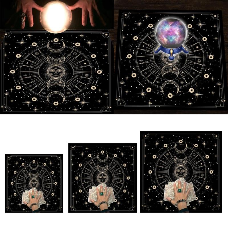 50x50/60x60/75x75cm Tarot Tablecloth Mat Geometric Divinations Table Cloth Board Game Oracles Card Pad Rune Support Mat