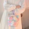 Large Capacity Canvas Handbag Korean Style Mummy Bag Cute Fresh Flower Bucket Bag  Travel