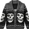 European and American Autumn and Winter New Personalized Totem Neutral Y2K Fashionable Knitted Cardigan Sweater