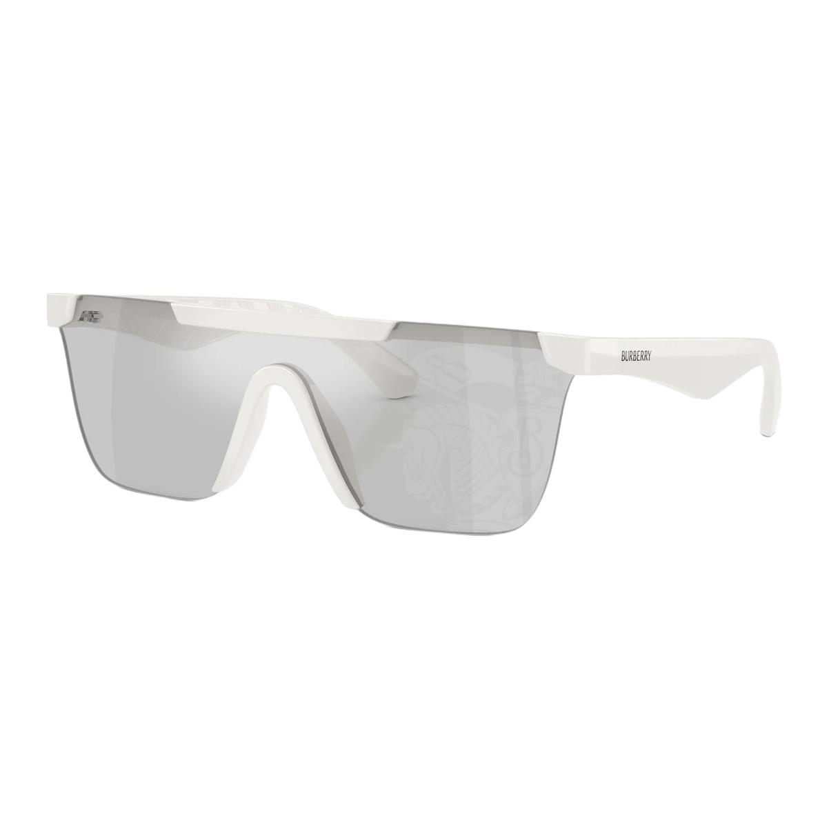 

Burberry 4480D Brand Logo Irregular Shape Sunglasses Unisex sunglasses White 0BE4480D-4172 Eyeglass Case+Box (White/Brown Edition Random)