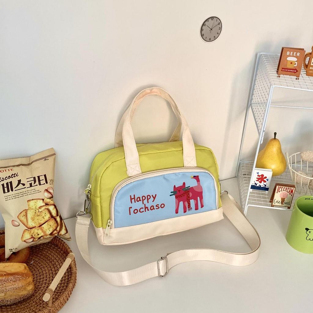 Adorable Cartoon Cat Children Shoulder Bag Cute Gender Neutral Canvas Backpack трава зеленый