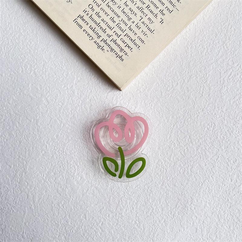 

Акрилова підставка для телефону з подушкою безпеки у формі тюльпана - Прозора, висувна, складана конструкція