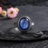 S Silver Natural Kyanite Ring Simple Style Fine  Anniversary Engagement Party Gift for Women Labradorite Ring