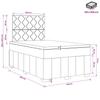 Box Spring Bed with Mattress Dark Grey 120 X 200 Cm Fabric