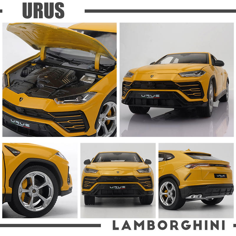 WELLY 1/24 Lamborghini URUS SUV Alloy Car Diecasts & Toy Vehicles Car Model Miniature Scale Model Car for Children