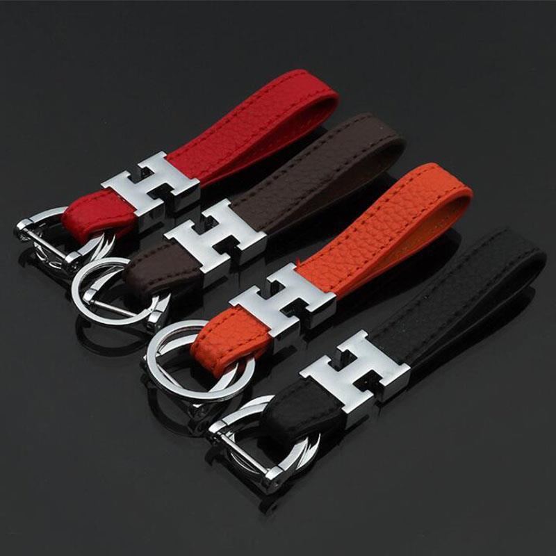 Leder Schlüsselanhänger Mit Auto-Logo - Schwarz, Für Männer & Frauen