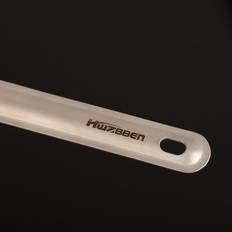 Cuillère à long manche pour le camping Acier inoxydable léger Résistance à la corrosion Spork/cuillère Portable Pique-nique Camping Vaisselle pour le dîner