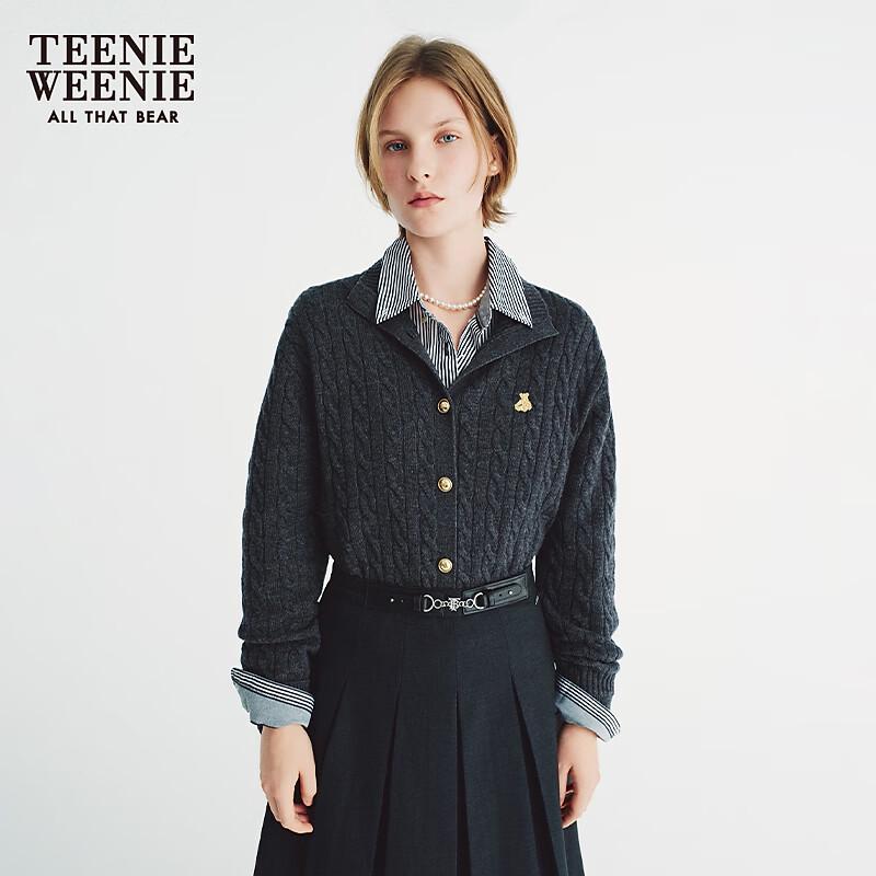 Teenie Weenie Women's Bear Cartoon Knit Cardigan