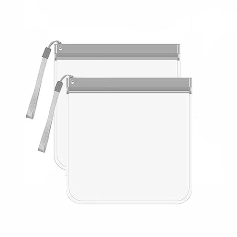 2pcs EVA Transparent Travel Toiletry Bag Waterproof Sealed Cosmetic Organizer Portable Wash Pouch for Storage Cleaning